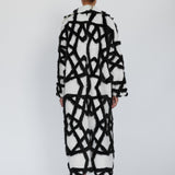 XXX Black/White Fur Long Coat