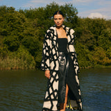 XXX Black/White Fur Long Coat