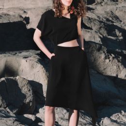 Balance Midi Dress Black