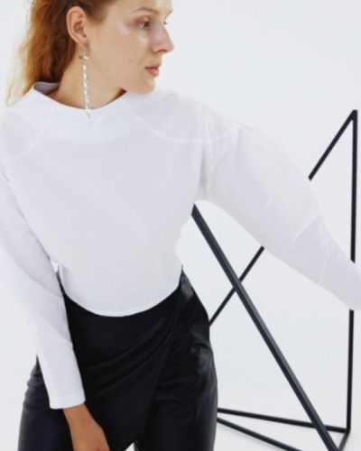 Angle Open Back Top White