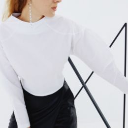 Angle Open Back Top White