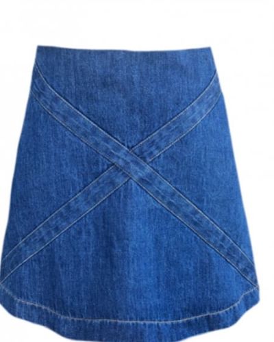 Indigo Denim Mini Skirt