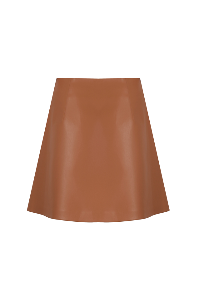 Concrete Leather Mini Skirt