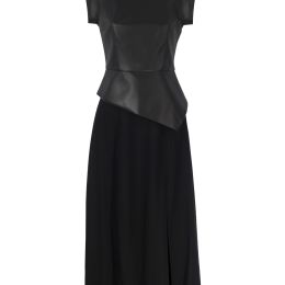 Mirimalist_12021_black_midi_dress1