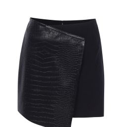 Piton Black Mini Skirt