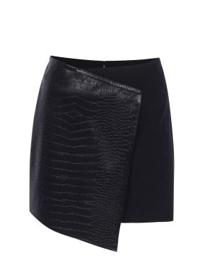 Piton Black Mini Skirt
