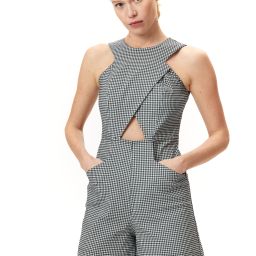 Aura Checked Playsuit
