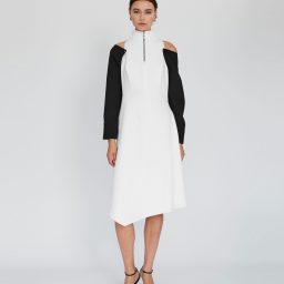 Arya White Midi Dress (Sleeves OFF)
