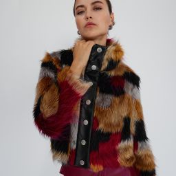 Color Block Mini Fur