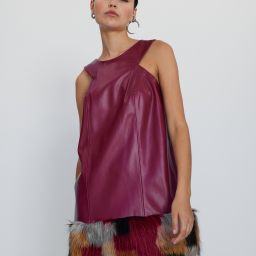 Fur Skirt Leather Dress