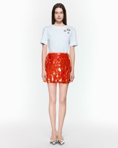 Mermaid Coral Mini Skirt